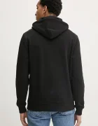 Tommy Jeans Памучен суичър мъжки в черно с качулка с изчистен дизайн DM0DM20258