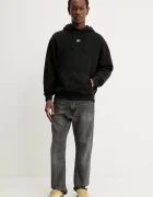 Tommy Jeans Памучен суичър мъжки в черно с качулка с изчистен дизайн DM0DM22383