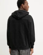 Tommy Jeans Памучен суичър мъжки в черно с качулка с изчистен дизайн DM0DM22383