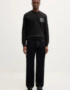 Tommy Jeans Памучен суичър мъжки в черно с принт DM0DM22366
