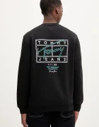 Tommy Jeans Памучен суичър мъжки в черно с принт DM0DM22366