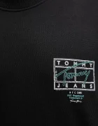 Tommy Jeans Памучен суичър мъжки в черно с принт DM0DM22366