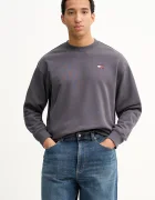 Tommy Jeans Памучен суичър мъжки в сиво с меланжов десен DN0DN00054
