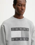 Tommy Jeans Памучен суичър мъжки в сиво с принт DM0DM22384