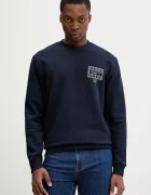 Tommy Jeans Памучен суичър мъжки в тъмносиньо с принт DM0DM22366