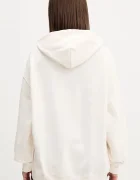 Tommy Jeans Памучен суичър в бежово с качулка с принт DW0DW22603