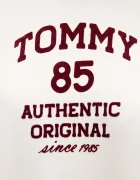 Tommy Jeans Памучен суичър в бежово с качулка с принт DW0DW22603