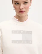 Tommy Jeans Памучен суичър в бежово с принт DW0DW22564