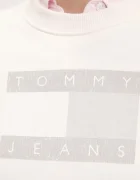 Tommy Jeans Памучен суичър в бежово с принт DW0DW22564