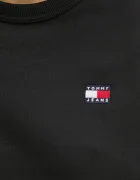 Tommy Jeans Памучен суичър в черно с изчистен дизайн DW0DW19408