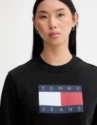 Tommy Jeans Памучен суичър в черно с принт DW0DW22564