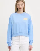 Tommy Jeans Памучен суичър в синьо с принт DW0DW21345