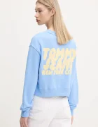 Tommy Jeans Памучен суичър в синьо с принт DW0DW21345