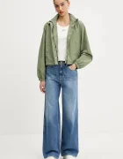 Tommy Jeans Памучен топ в бежово DW0DW21369