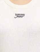 Tommy Jeans Памучен топ в бежово DW0DW21369