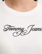 Tommy Jeans Памучна блуза с дълги ръкави в бежово DW0DW21844