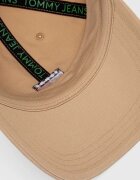 Tommy Jeans Памучна шапка с козирка в бежово с апликация AM0AM12020