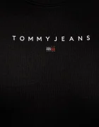 Tommy Jeans Памучна тениска дамска в черно DW0DW21550
