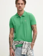 Tommy Jeans Памучна тениска с яка