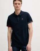 Tommy Jeans Памучна тениска с яка