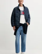 Tommy Jeans Памучна тениска в бежово с десен DM0DM21977