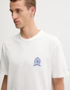 Tommy Jeans Памучна тениска в бежово с десен DM0DM21986