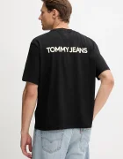 Tommy Jeans Памучна тениска в черно с апликация DM0DM21785