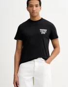 Tommy Jeans Памучна тениска в черно с принт DM0DM22321