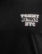 Tommy Jeans Памучна тениска в черно с принт DM0DM22321