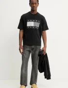 Tommy Jeans Памучна тениска в черно с принт DM0DM22463