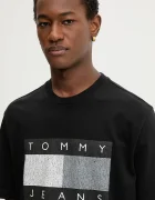 Tommy Jeans Памучна тениска в черно с принт DM0DM22463