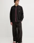 Tommy Jeans Памучна тениска в кафяво с принт DM0DM22060