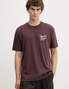 Tommy Jeans Памучна тениска в кафяво с принт DM0DM22060