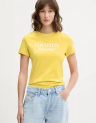 Tommy Jeans Памучна тениска в жълто DW0DW19447