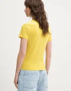 Tommy Jeans Памучна тениска в жълто DW0DW19447