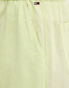 Tommy Jeans панталон дамски с лен зелен с висока талия DW0DW22285