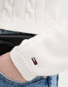 Tommy Jeans пуловер дамски от памук бежов DW0DW22301