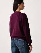 Tommy Jeans пуловер дамски от памук бордо DW0DW23360