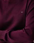 Tommy Jeans пуловер дамски от памук бордо DW0DW23360