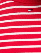 Tommy Jeans пуловер дамски от памук червен DW0DW20159