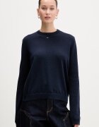 Tommy Jeans пуловер дамски от памук тъмносин DW0DW20159