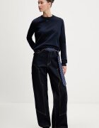 Tommy Jeans пуловер дамски от памук тъмносин DW0DW20159