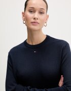 Tommy Jeans пуловер дамски от памук тъмносин DW0DW20159