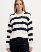 Tommy Jeans пуловер дамски от памук тъмносин DW0DW22926