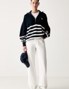 Tommy Jeans пуловер дамски от памук тъмносин DW0DW22928