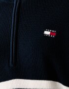 Tommy Jeans пуловер дамски от памук тъмносин DW0DW22928