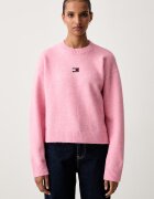 Tommy Jeans пуловер дамски с добавена вълна розов DW0DW23831