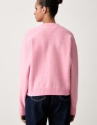 Tommy Jeans пуловер дамски с добавена вълна розов DW0DW23831