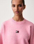 Tommy Jeans пуловер дамски с добавена вълна розов DW0DW23831