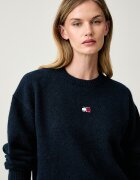 Tommy Jeans пуловер дамски с добавена вълна тъмносин DW0DW23831